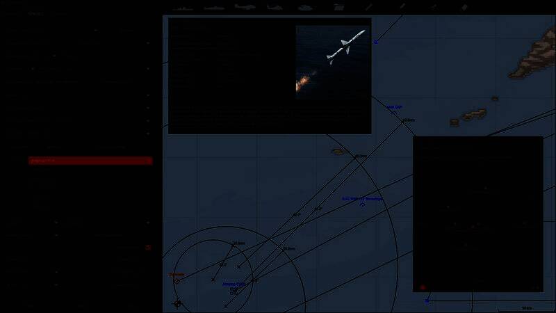 游戏单位部署界面截图，玩家正在拖拽舰艇图标至作战区域，右侧为单位属性面板，左侧为战场态势图，整体UI设计专业且信息密集