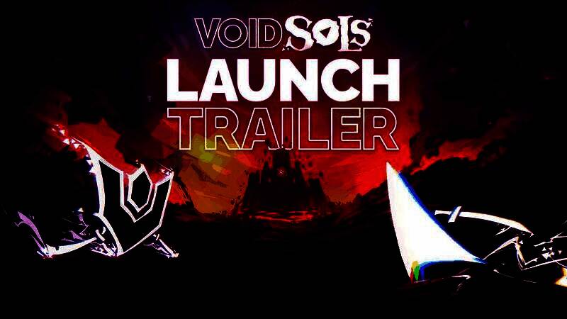 《虚空魂灵》游戏主视觉图，展示极简风格的黑暗迷宫与三角形主角对抗几何敌人