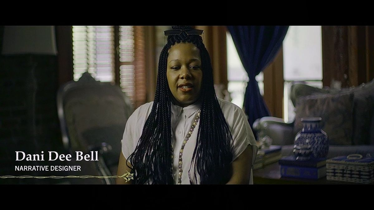 沼泽地夜晚场景，萤火虫与幽光漂浮，远处传来低语声