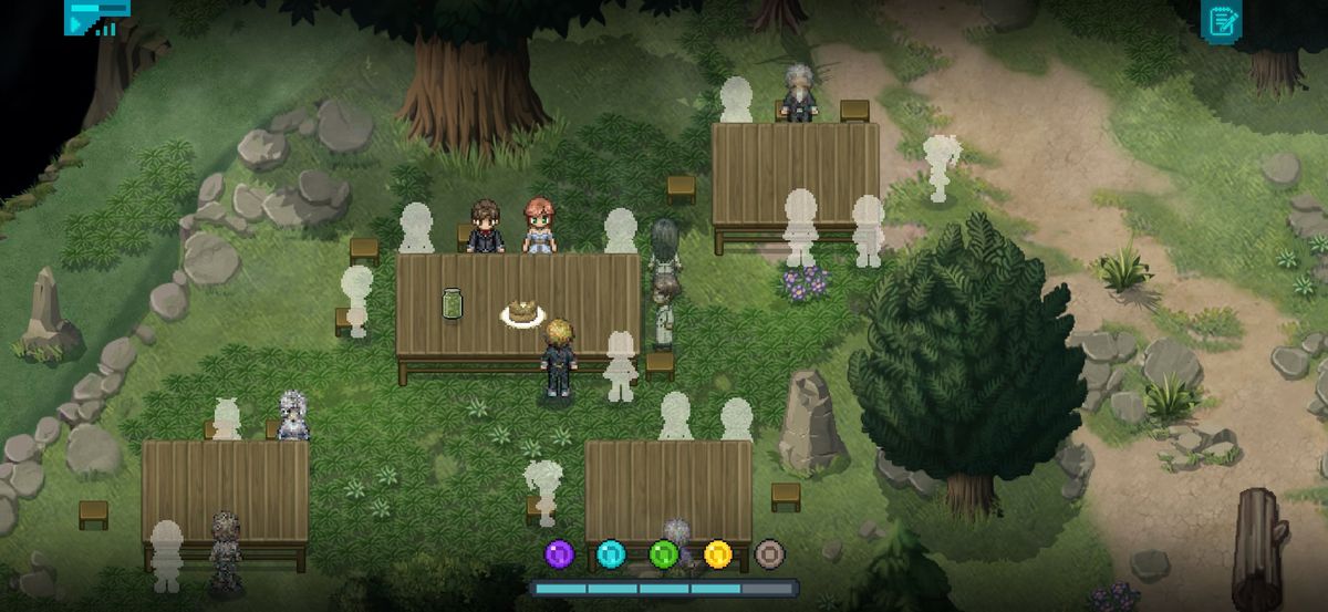 玩家点击宴席上的橄榄触发回忆事件