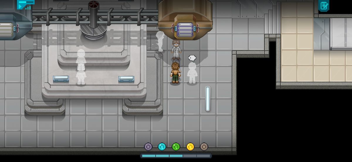 三楼离心机旁研究员讲解训练过程