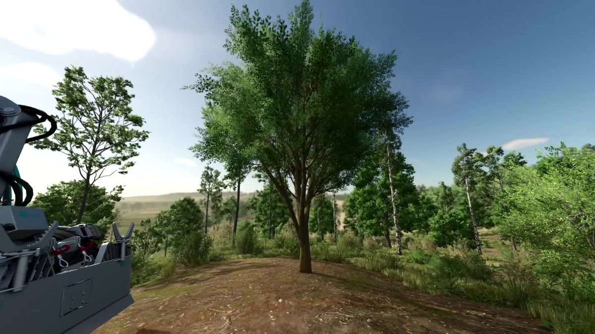 夜晚牧场灯火通明，牛群在围栏内活动，远处有自动挤奶设备运行