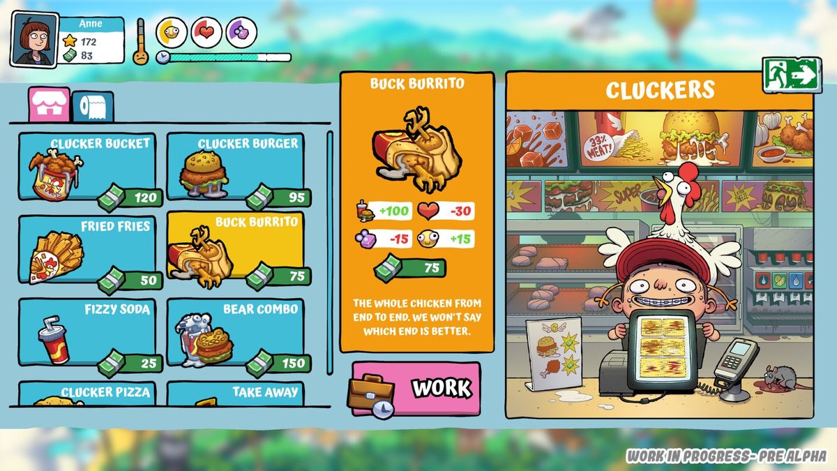 两名玩家角色在公司场景中对峙，一人拿着咖啡，另一人电脑屏幕上弹出‘老板来了’警告