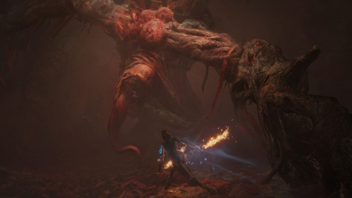 角色特写画面，女主角无常眼神冷峻，面部带有羽化病导致的异常纹路，背景为破败的巴蜀山城