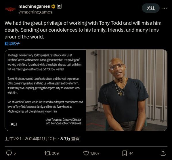 《喋血复仇》与《使命召唤》相关作品画面，提及Tony Todd在其中配音的角色