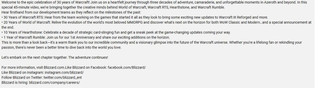 暴雪官方发布的魔兽直面会宣传海报，画面中包含魔兽世界、炉石传说和魔兽争霸的经典元素，整体风格恢弘史诗