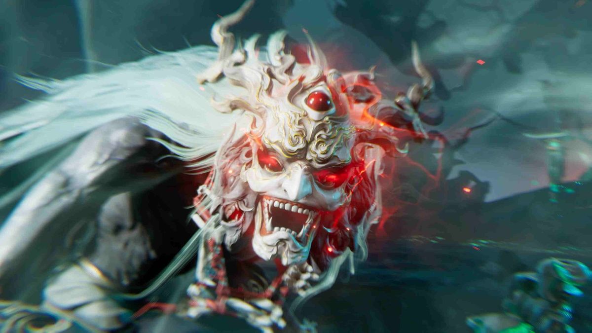 邪气弥漫的妖修BOSS，造型诡异，氛围压抑