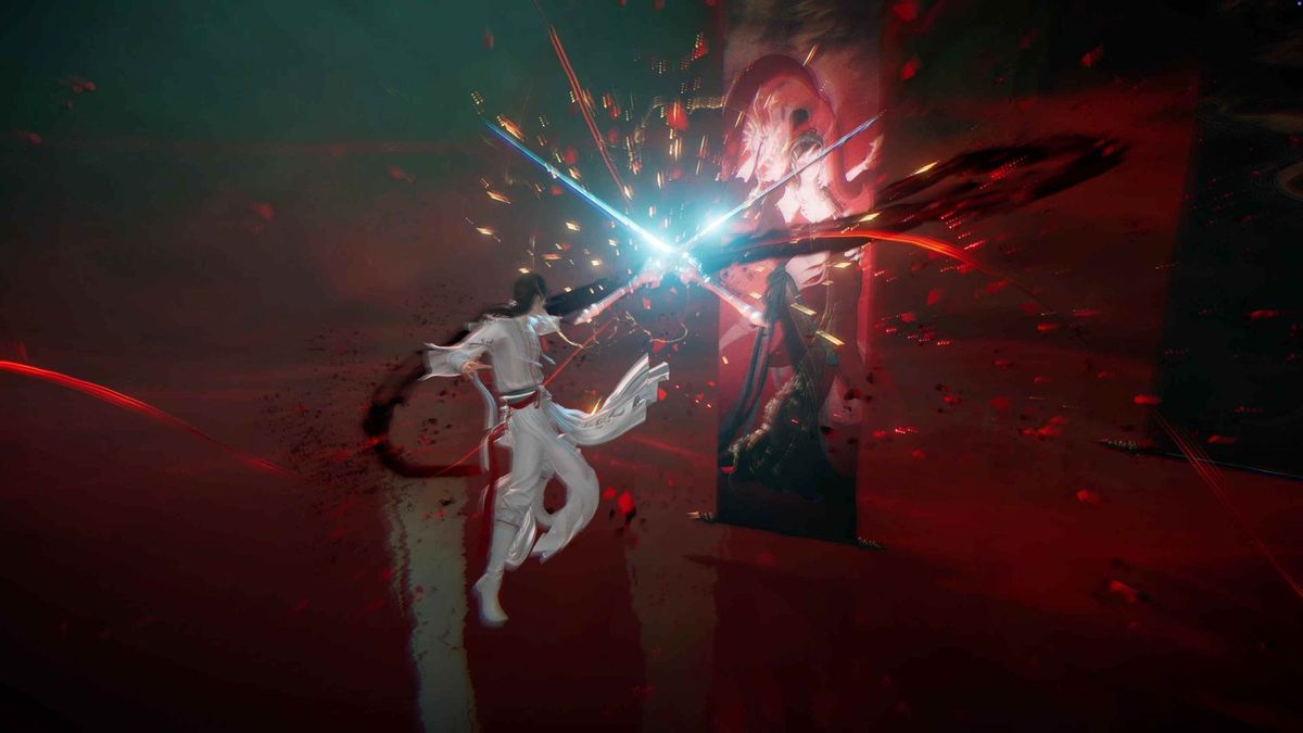 法宝对撞瞬间产生震颤与裂痕，视觉冲击强烈