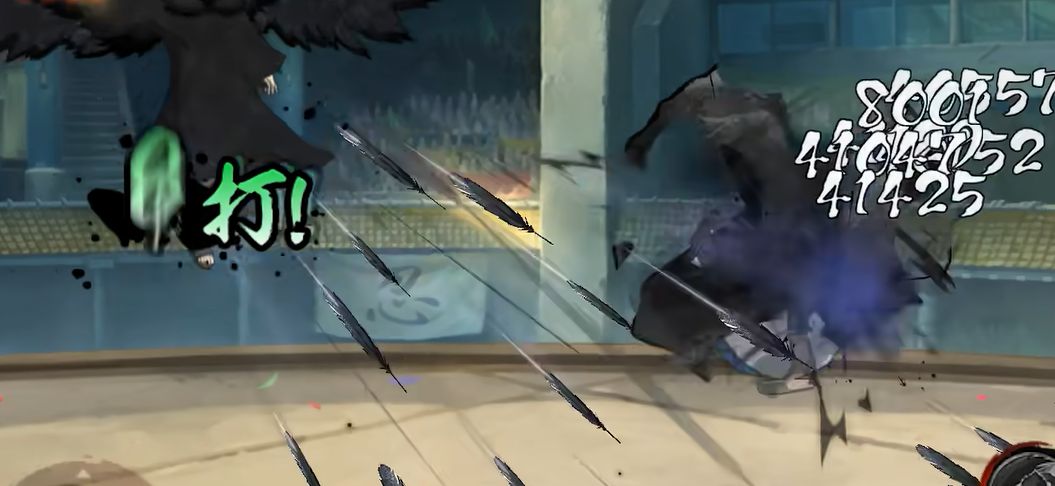 奥义释放动画，多个傀儡从地面升起围攻敌人，中央巨大的砂铁钻头正高速旋转下坠