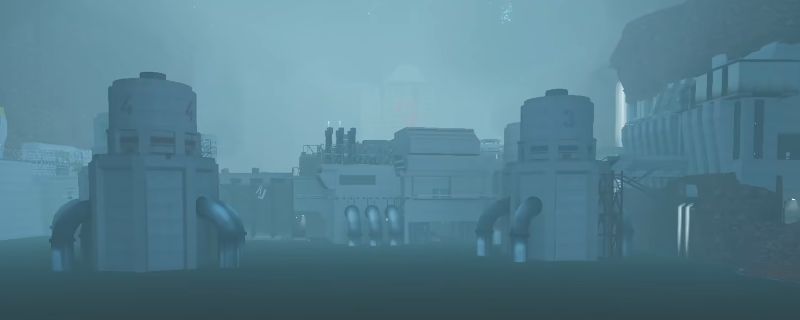 玩家在《非生物因素》中使用中架子和弹板搭建通往雪山的路径，背景为白雪覆盖的险峻山地