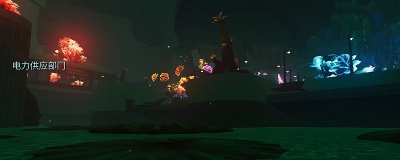 《非生物因素》游戏中核反应区的地形示意图，显示高辐射区域、关键机械装置与建议行进路线