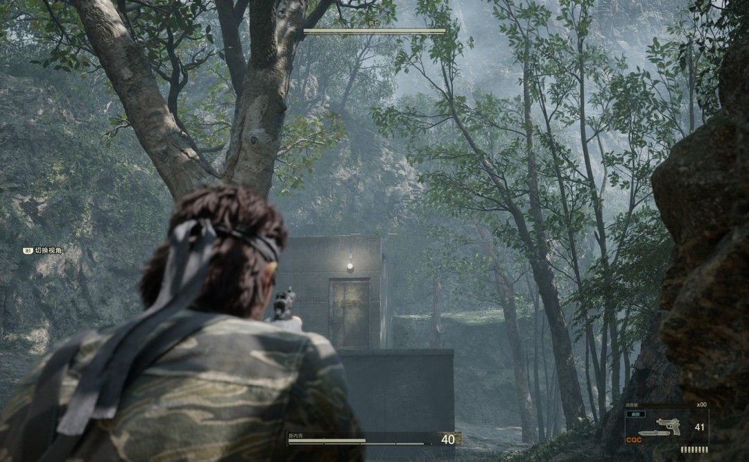 BOSS战斗场景后的废墟屋顶上，一只绿色鹦鹉正展翅欲飞，背景为黄昏下的丛林战场，氛围感十足