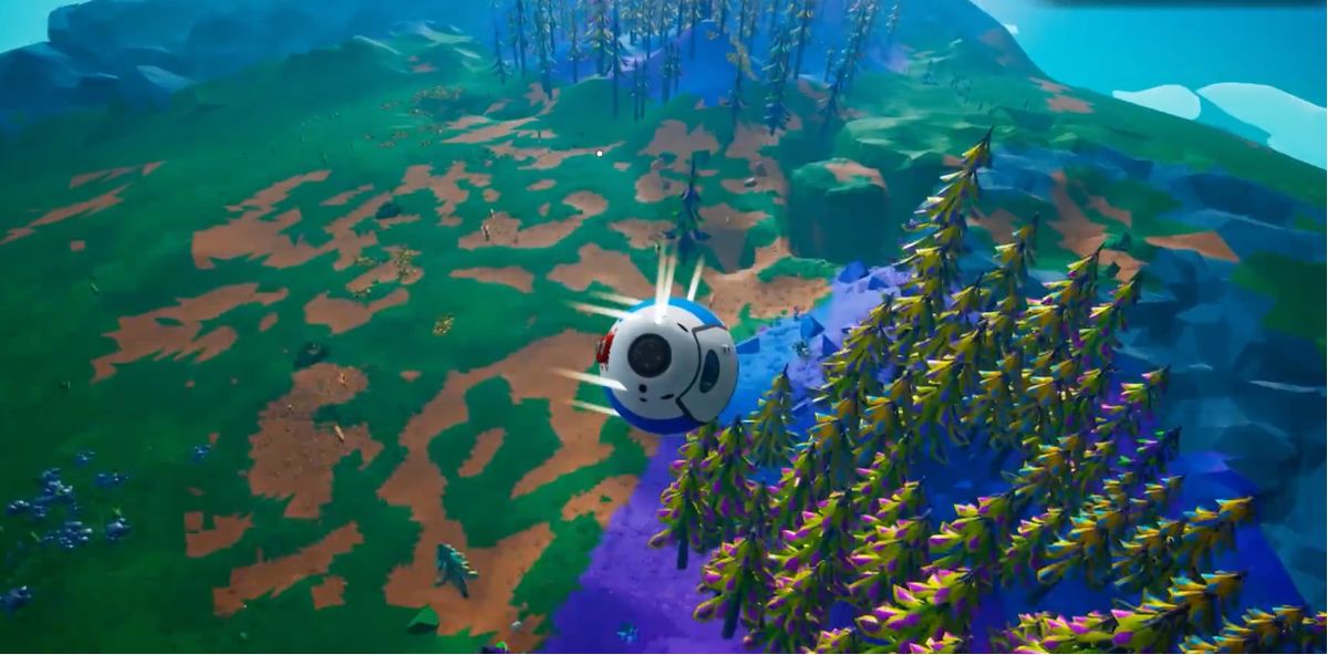 玩家在卡利多星球上建造的营地场景，包含模块化建筑、太阳能板阵列和采矿设备