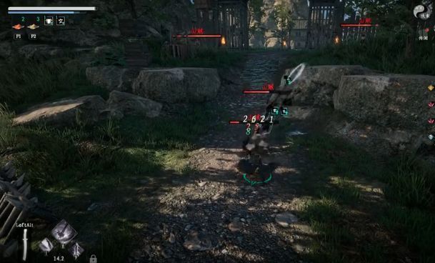 玩家角色手持泛黄秘籍站在龙蛇寨外，背景夕阳映照，画面充满江湖气息