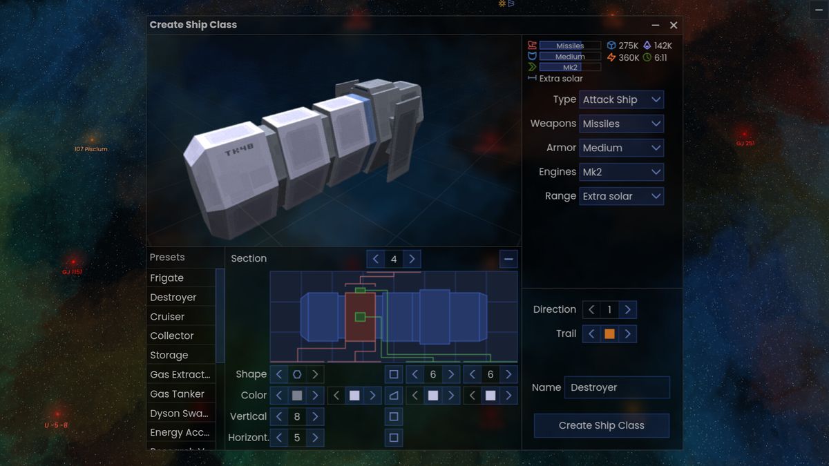 游戏内多种模式选择界面，左侧为模式列表，右侧展示不同星图配置