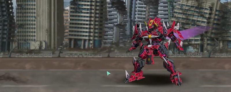 《超级机器人大战Y》‘运命之子们’任务战斗画面，战场上多台经典机器人机体激烈交火，背景为崩坏的城市与天空中的巨大敌人