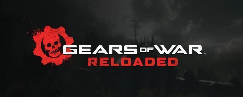 《战争机器：重装上阵》游戏战斗场景，主角持重型机枪在废墟中与敌人激烈交火，火花四溅