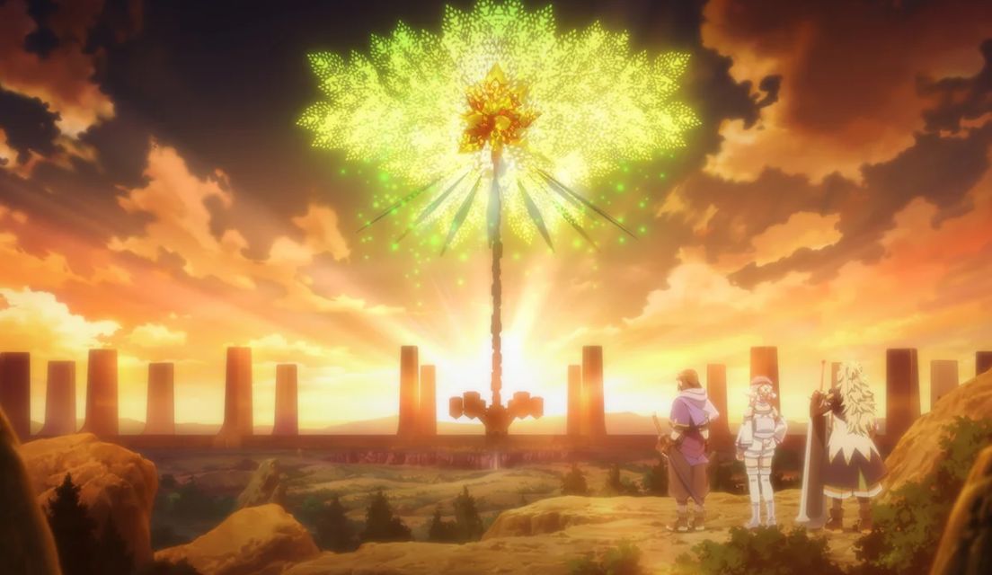 AQUAPLUS 30周年庆典现场画面，舞台背景展示《传颂之物》系列经典角色与LOGO