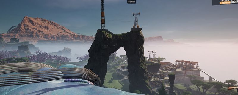 幸福工厂初生地图全景视图，展示广阔的地形地貌与资源分布点位，包括矿脉、油井和气体抽取区