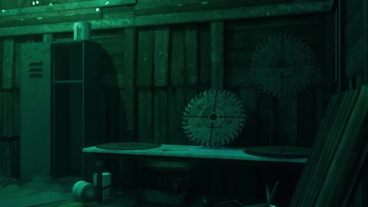 玩家角色手持重力枪在昏暗走廊中对敌，光影效果逼真，气氛紧张