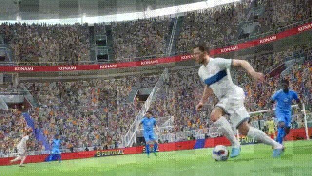 内德维德在比赛中高速带球突破，随后送出一记弧线横传，队友头球破门