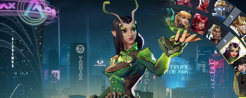 《漫威争锋》中曼蒂斯英雄角色立绘，身穿绿色战衣，眼神锐利，双手泛起能量光芒，展现出神秘而强大的气场