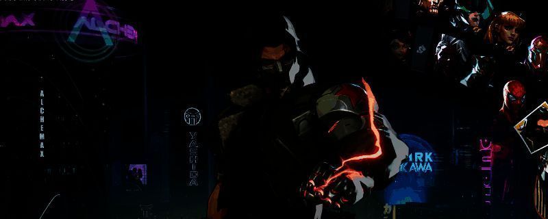 《漫威争锋》中冬兵角色立绘展示，身穿战术装甲，左臂为机械义肢，手持突击步枪，眼神冷峻，背景为城市战斗场景