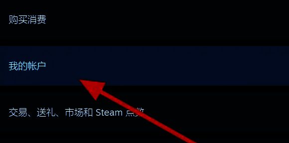 Steam客服页面中我的账户选项被高亮选中