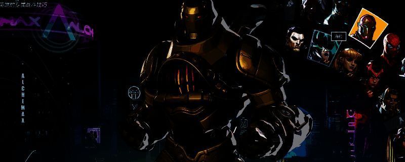 《漫威争锋》中钢铁侠身穿红金战甲悬浮空中，正释放肩部导弹攻击敌人，周围有能量轨迹与爆炸特效