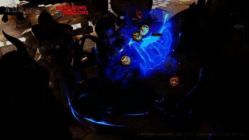 传奇巫师毕格比施放强大法术的场景，周围浮现出扭曲的空间裂隙与漂浮的石块，光影特效极具压迫感