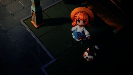 玩家们在岛屿中央合影，角色手拉手围成一圈，背景绽放烟花