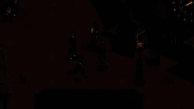 夜晚城市场景，灯笼高挂，行人穿梭，展现江湖市井气息