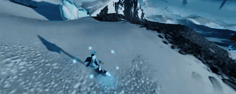 《海之剑》游戏中角色正在进行长距离跳跃，背景为广阔的海洋与灯塔，画面展现动态飞跃轨迹