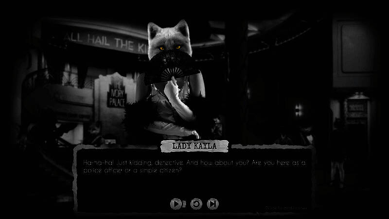 宣传视频截图，主角持枪对峙反派，雨夜背景中霓虹灯反射在湿漉漉的地面上，极具视觉冲击力