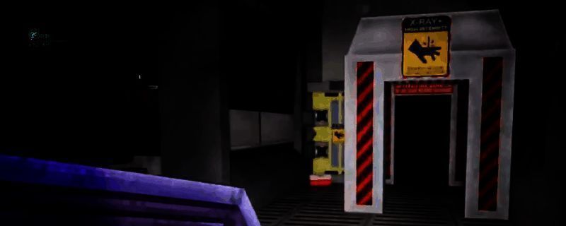 《非生物因素》游戏中教团核心区桥梁上的重型机枪塔，正对通道架设，下方可见隐蔽入口通往地道