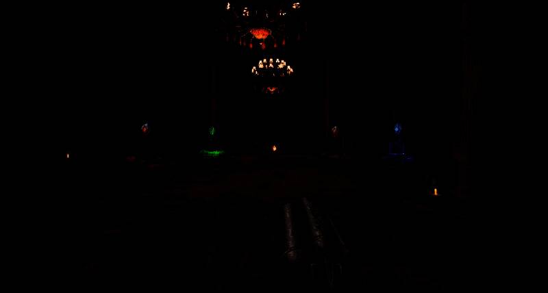 角色站在祭坛前，头顶悬浮着破碎的灵魂晶体