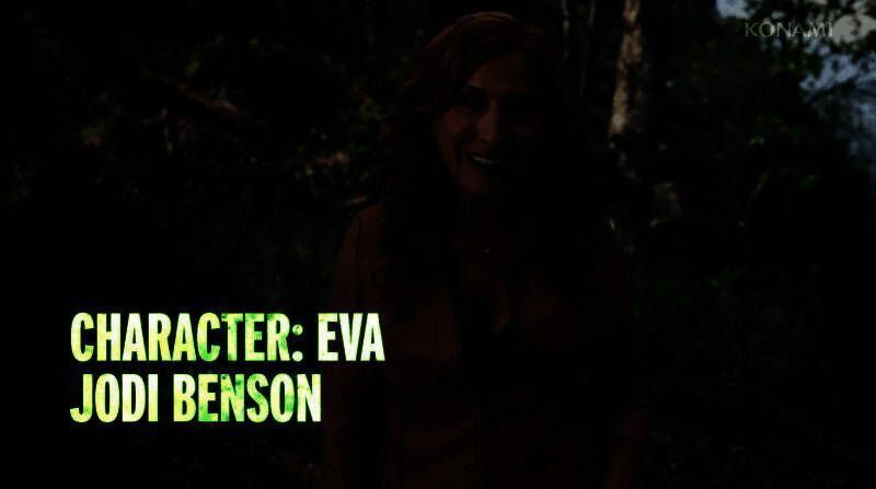 Jodi Benson在录音室中接受采访的画面，背景可见《合金装备》相关音频设备与海报