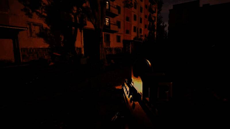 武器改装界面特写，屏幕上显示步枪的各个可替换部件，如消音器、瞄准镜等