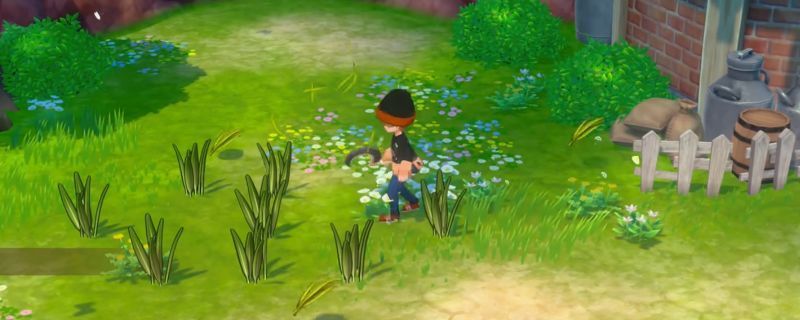 《牧场物语 来吧！风之繁华集市》春季牧场场景，角色正在田间耕作，周围是刚播种的作物和郁郁葱葱的草地