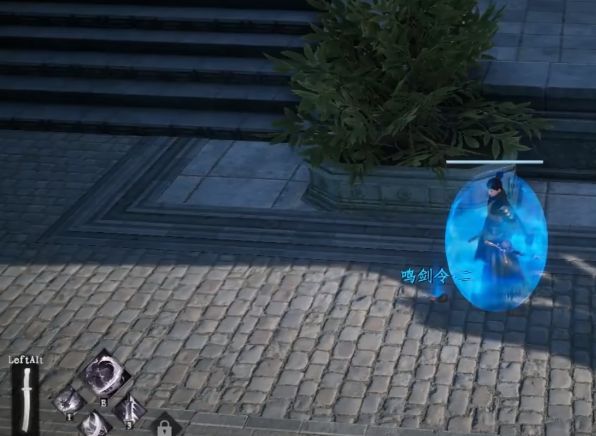 玩家角色与NPC澄静在竹林间激烈对战，刀光剑影交错，气氛紧张