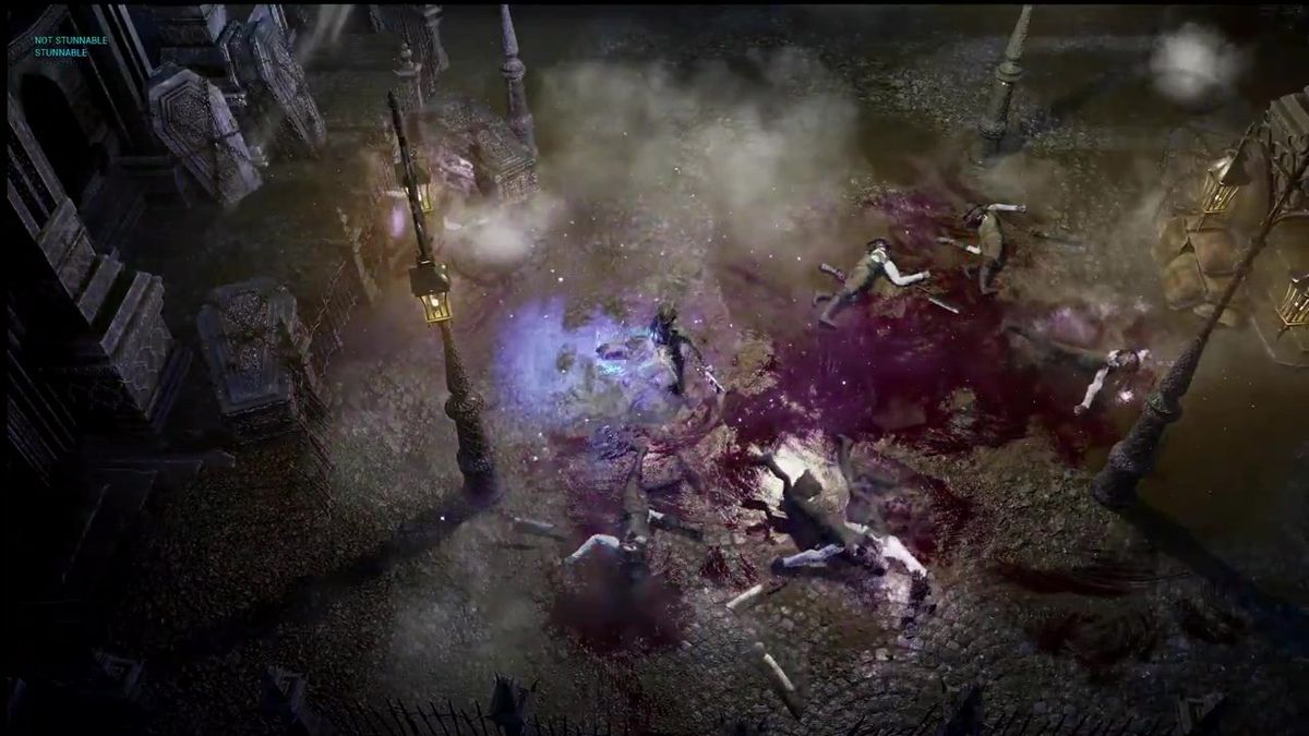 夜晚场景中，多个敌人从暗处涌出，包围玩家角色