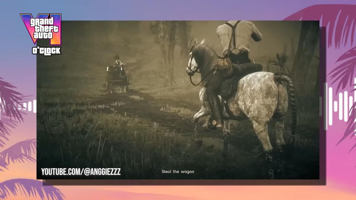 《荒野大镖客：救赎2》土匪营地内部场景，几名角色围坐在火堆旁，帐篷散落四周，环境细节丰富