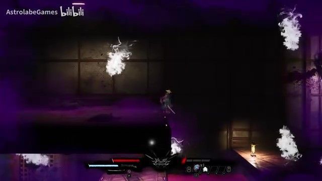 神秘女子站在高台之上，手持符咒凝视远方