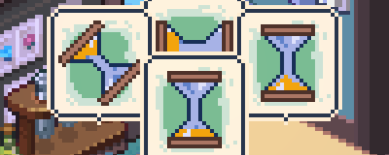 《呓语小镇》花店内景，展示花圃区域与多种花盆摆放布局