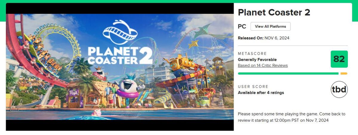 《过山车之星2》游戏封面展示，画面中是一座色彩缤纷、结构复杂的过山车穿梭在阳光明媚的主题公园中，周围绿树成荫，游客熙攘