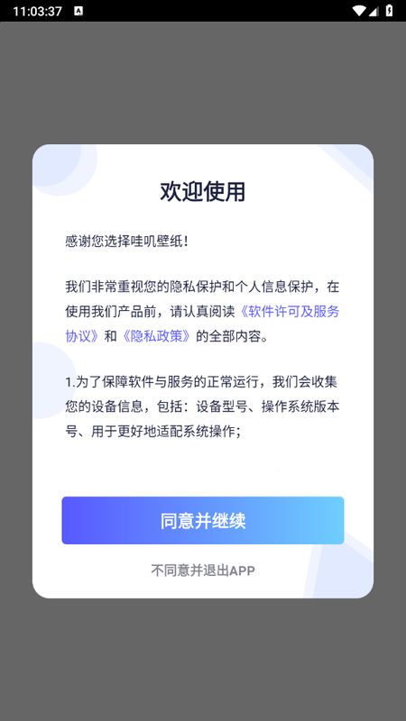 用户正在手机上安装并打开哇叽壁纸APP的操作界面截图