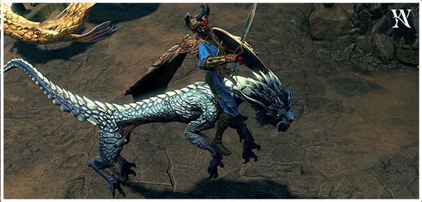 新坐骑动态展示GIF，神圣巨龙展翅飞越山脉，白色座狼在雪原疾驰，恩典判官在战场上释放审判光环