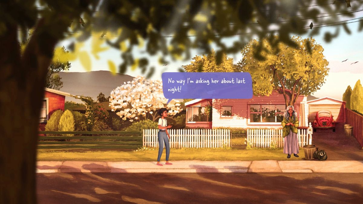 排灯节场景，彩色灯笼高挂，迪雅手持蜡烛，神情若有所思