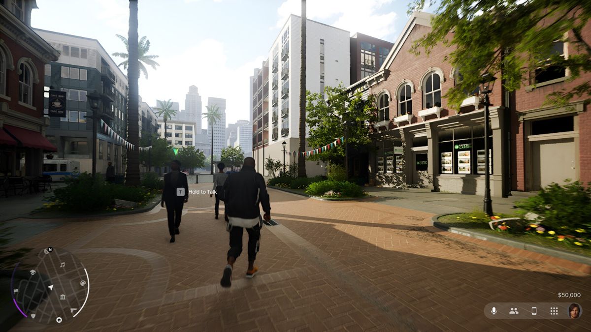 玩家进入银行办理业务，柜员NPC提供语音服务，界面显示多语言选项