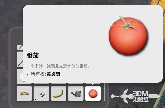 背包中整齐排列着刚收获的农作物，种类丰富，颜色鲜艳